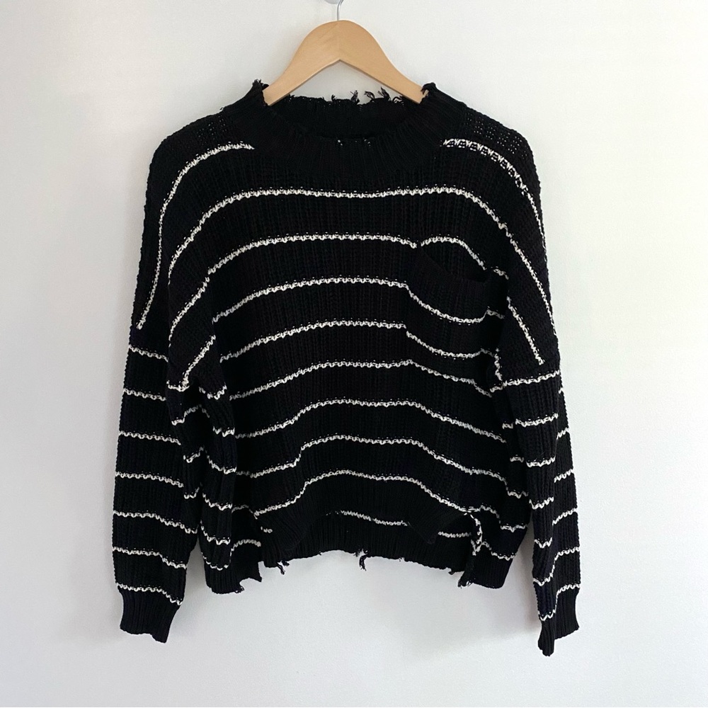 Vintage Havana Stripe Cable Knit Sweater